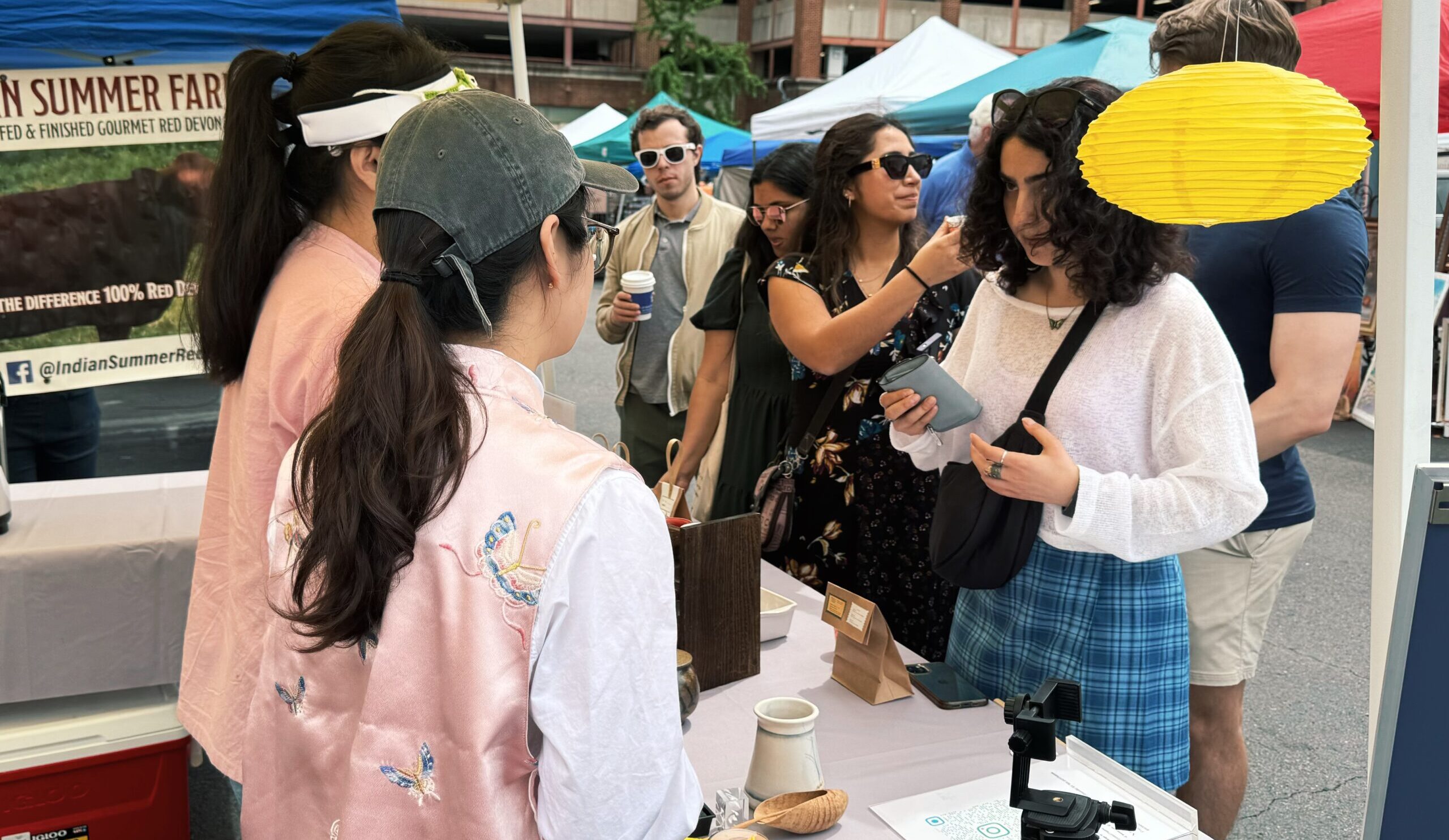 Upon a Tea vending and sharing tea at Farmer's Market